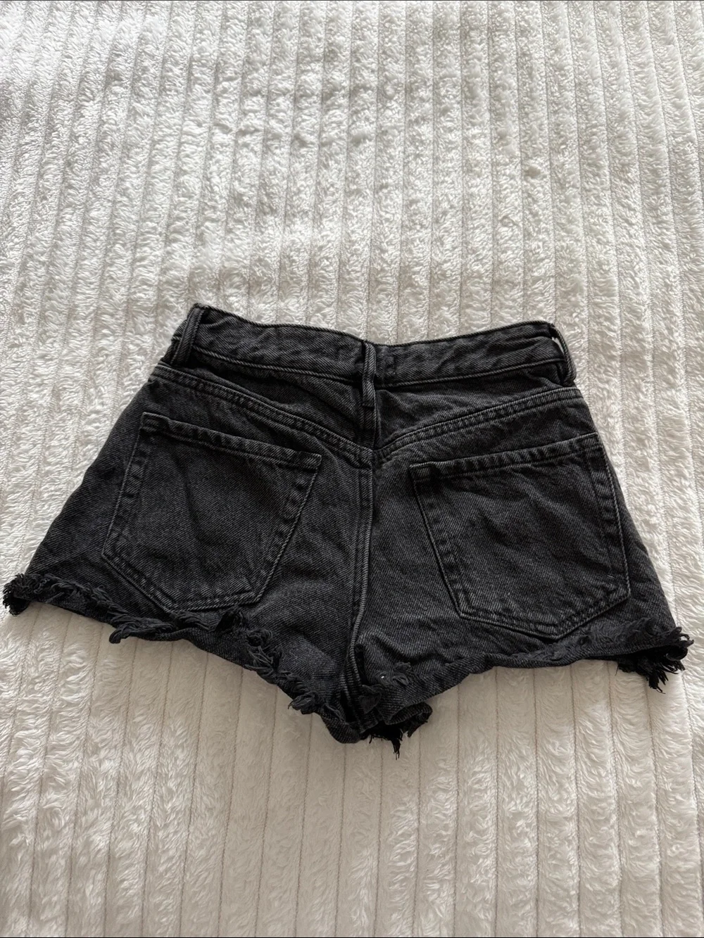 PacSun Black Frayed Denim Shorts